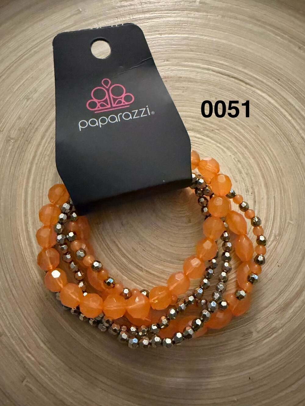 Paparazzi Sugary Sweet Orange Faceted Bead Multi-Strand Bracelet